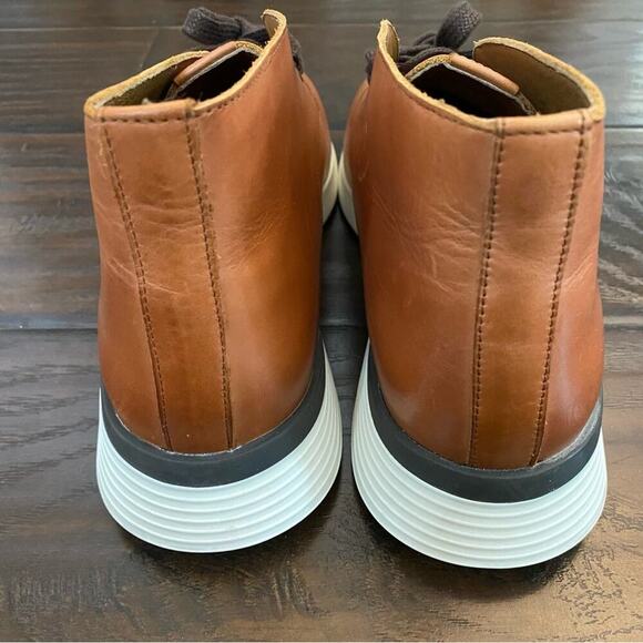 Wolf & Shepherd Men Brown & White Leather Lace Up Boot Sz 8, 8.5 - Picture 5 of 8